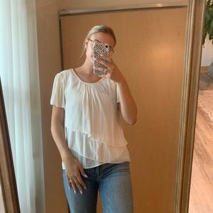 White shirt sleeve blouse